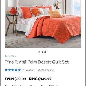 Trina Turk Palm Dessert Quilt Set - twin